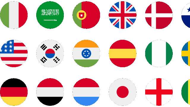 Animated flags representing Chitran International's worldwide art community